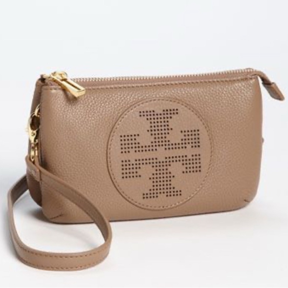 Tory Burch Kipp Perforated Logo Leather Crossbody bag